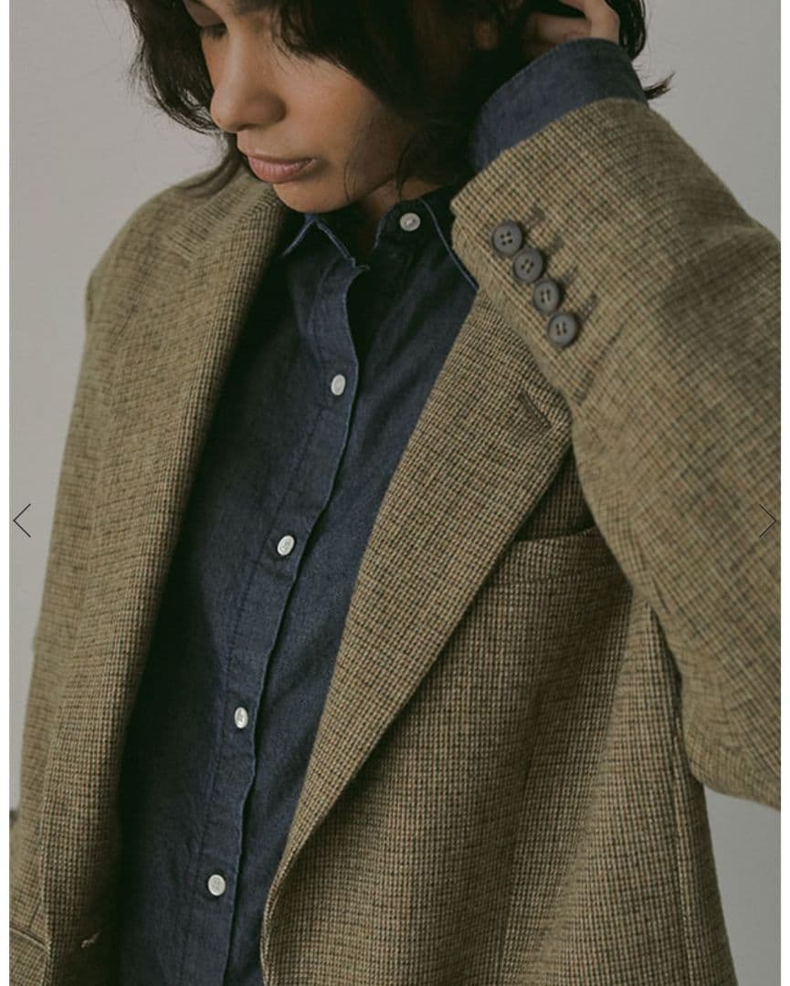 【なつこ様】etre tokyoチェックツィードテーラージャケットS