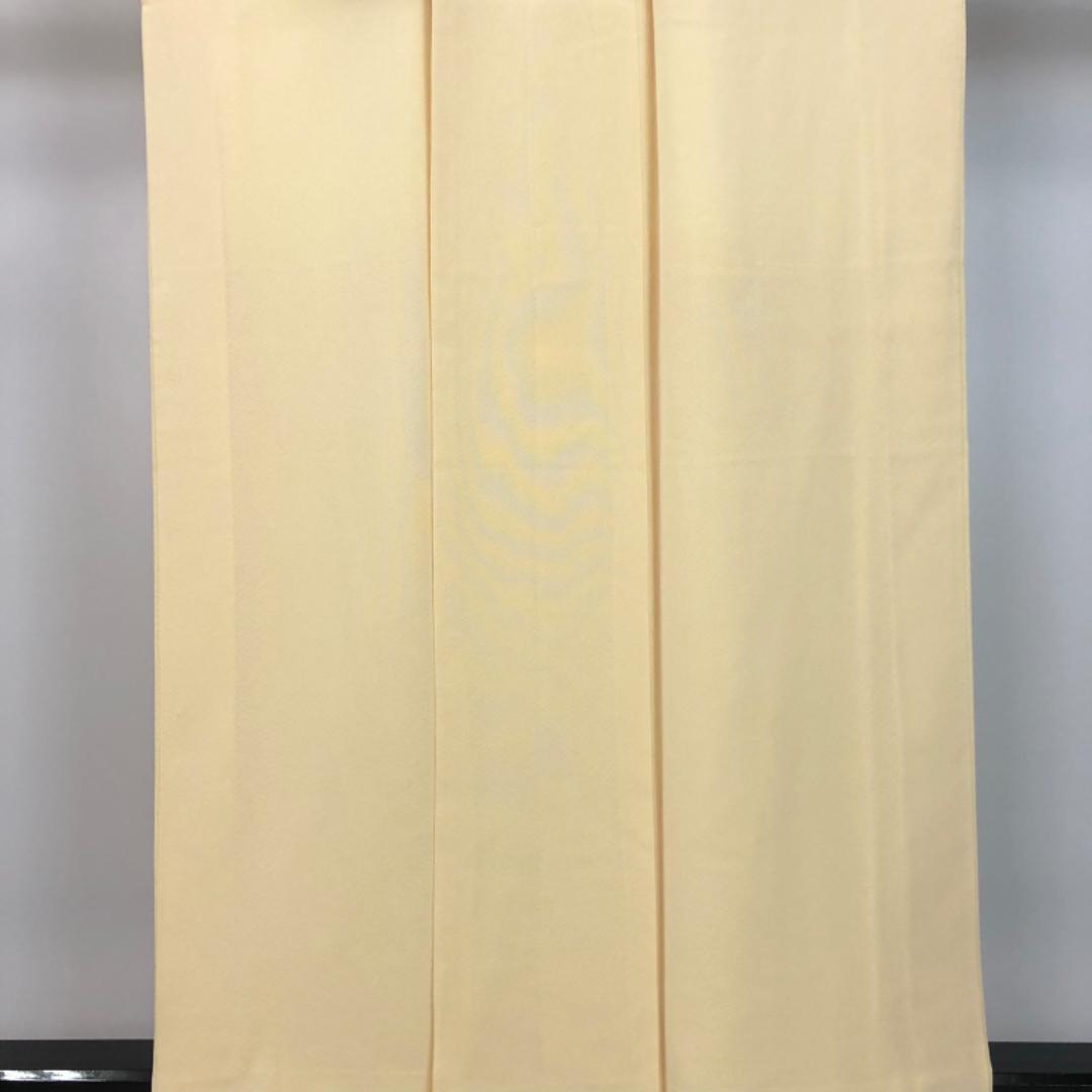 ☆ 色無地 薄卵色 縮緬 K-5690