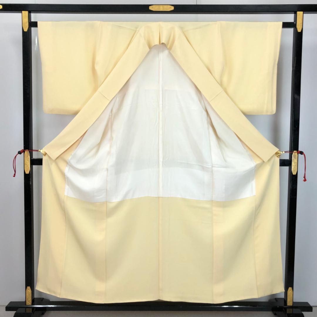 ☆ 色無地 薄卵色 縮緬 K-5690