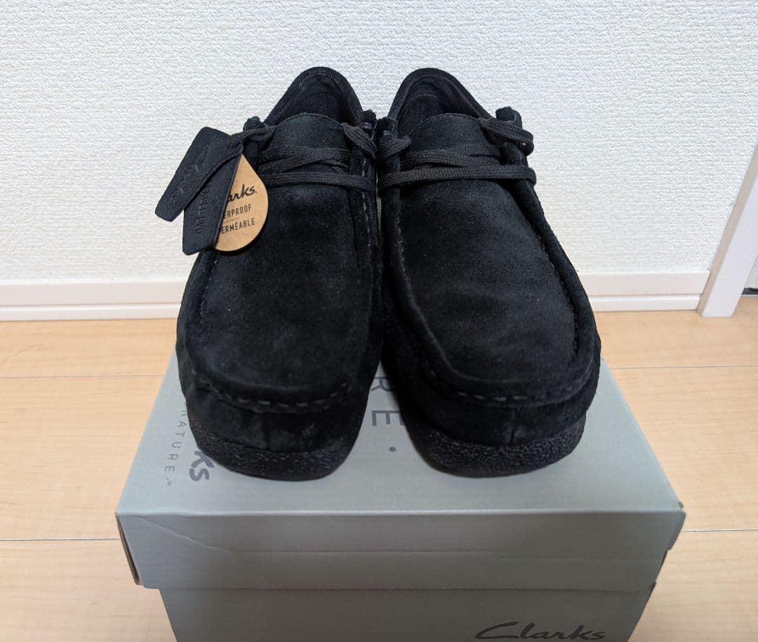 Clarks ワラビー evo WP ブラックスエード 25.0/UK7.0 黒