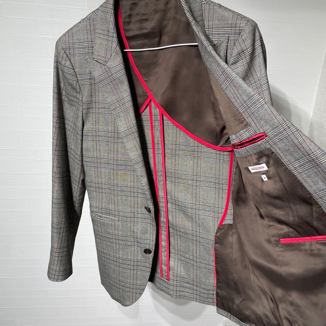 美品　ドレステリア　ストレッチ　セットアップスーツ　グレンチェック