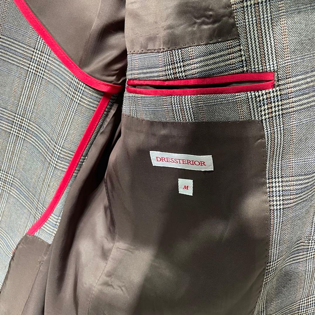 美品　ドレステリア　ストレッチ　セットアップスーツ　グレンチェック