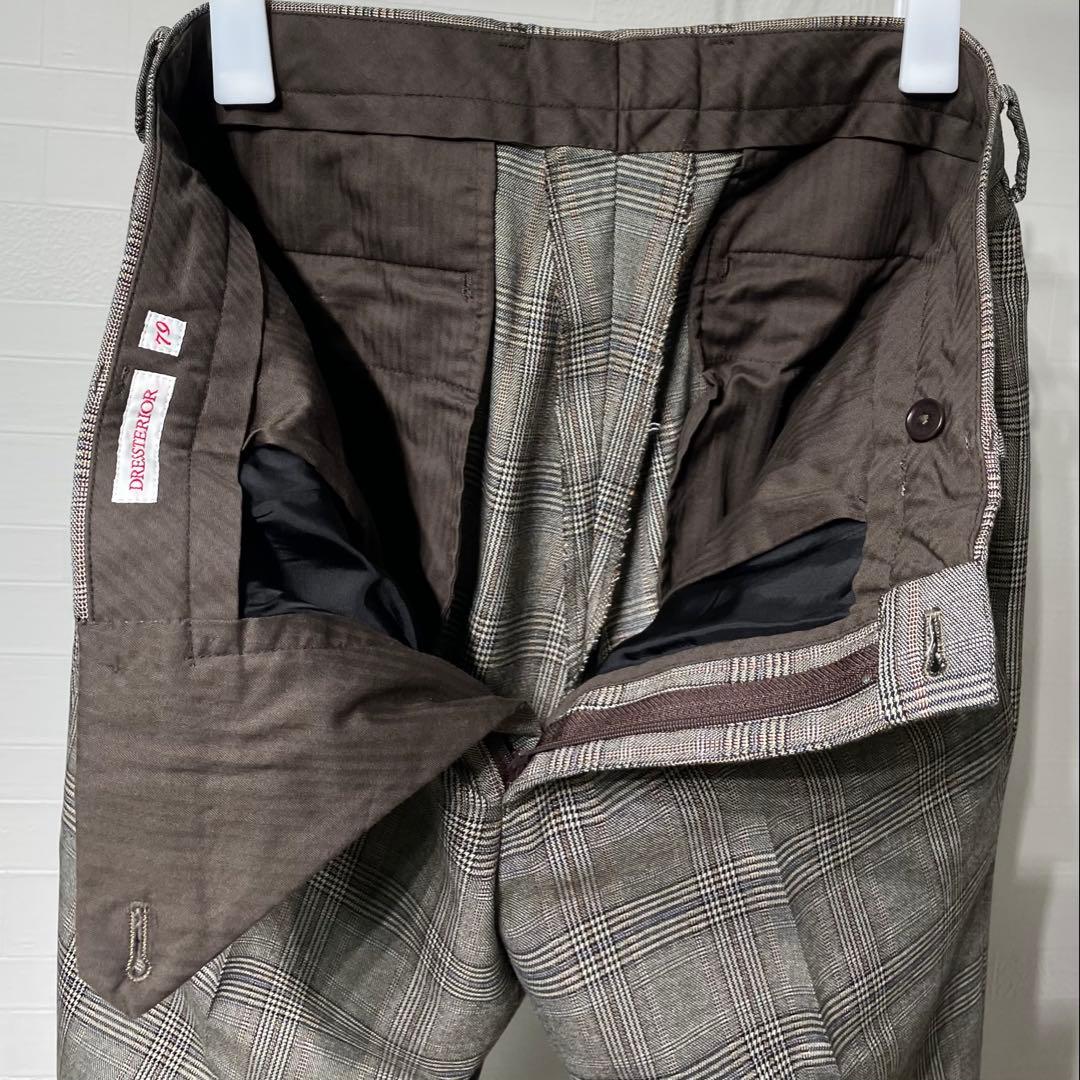 美品　ドレステリア　ストレッチ　セットアップスーツ　グレンチェック