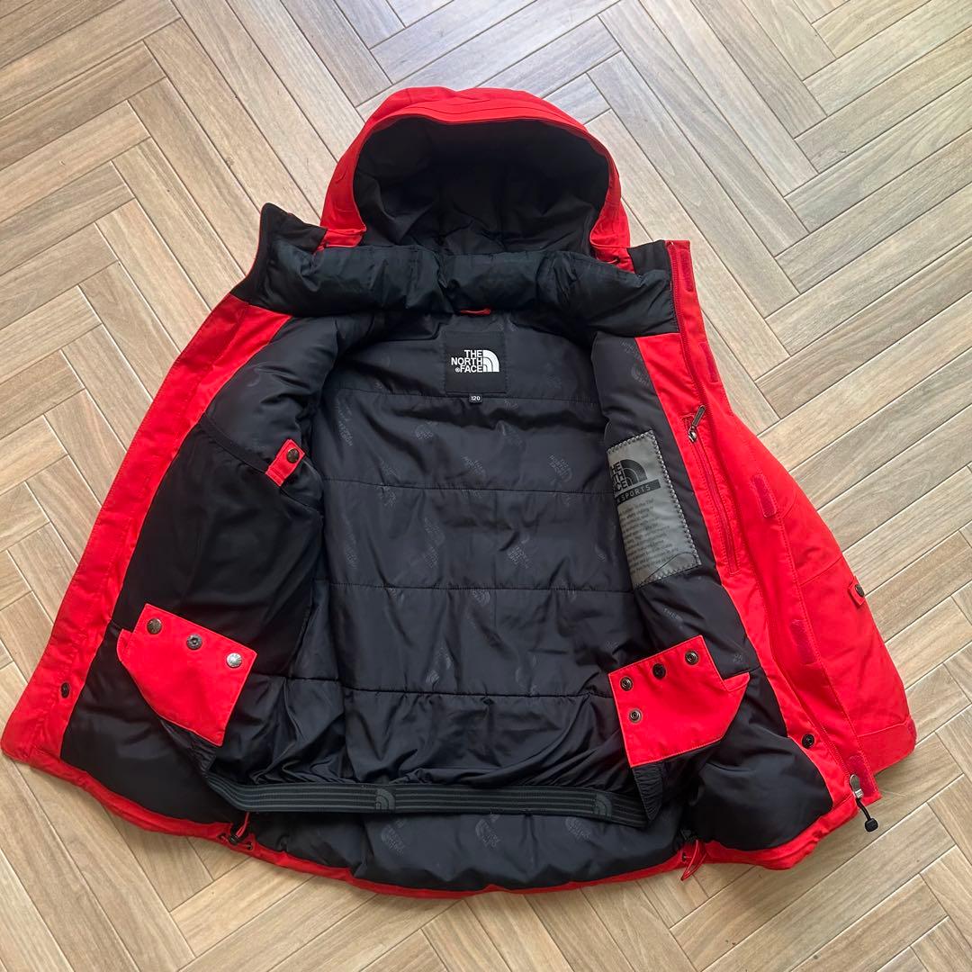 【希少】　ザノースフェイス 　ダウン　スキーウェア　キッズ　120 レッド