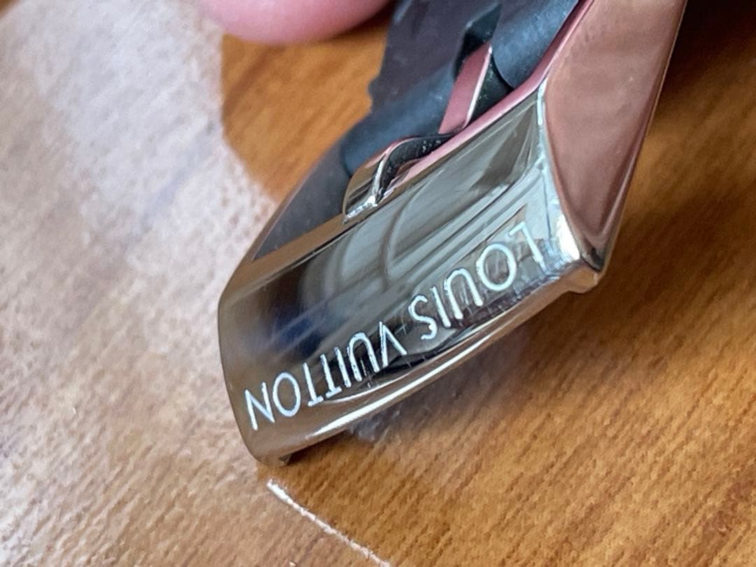 ルイヴィトン　腕時計　ラバー　ベルト　モノグラム　ブラック