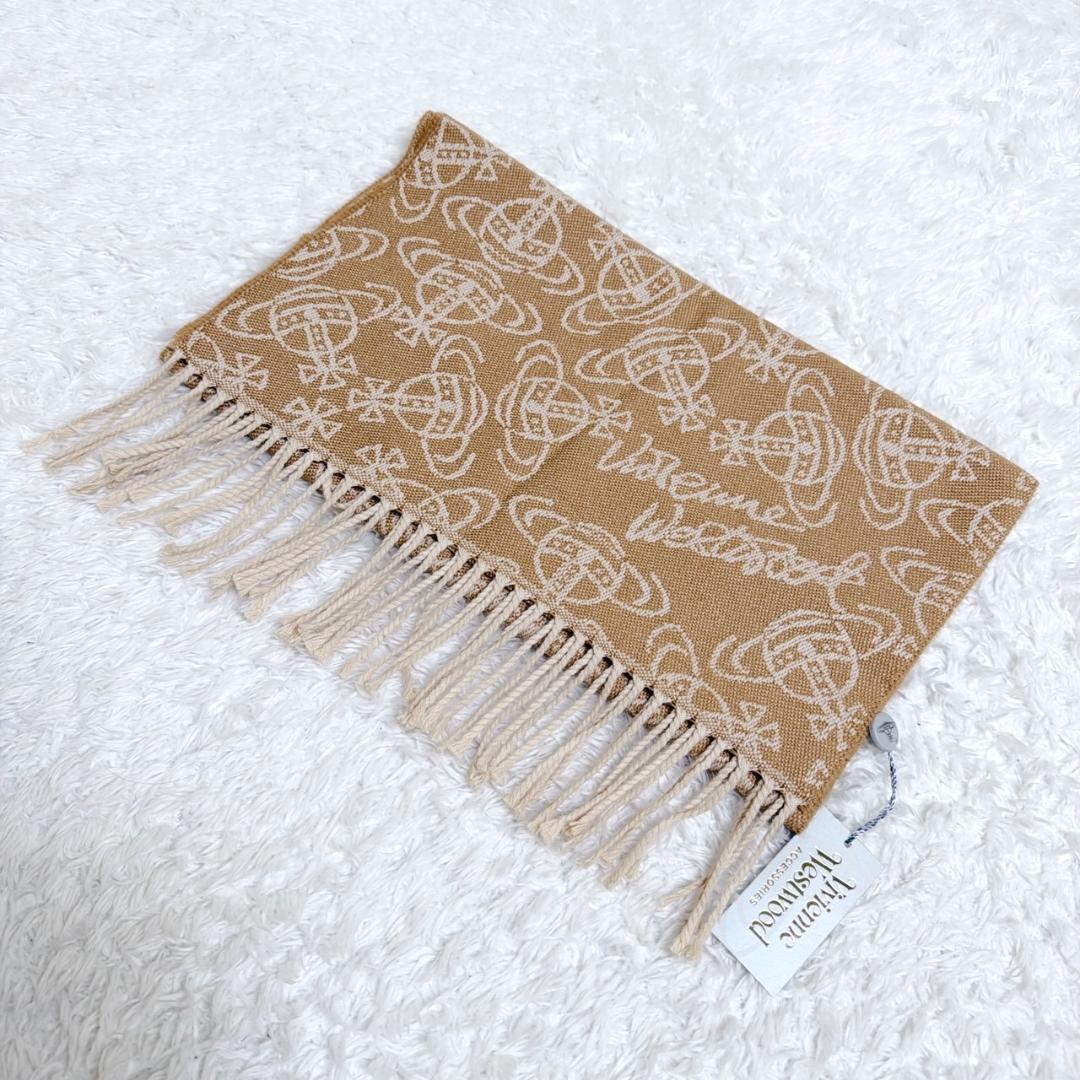 タグ付き✨ Vivienne Westwood ストール オーブ 総柄 ベージュ