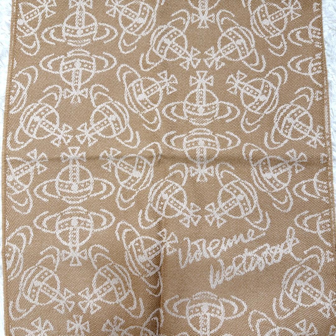 タグ付き✨ Vivienne Westwood ストール オーブ 総柄 ベージュ