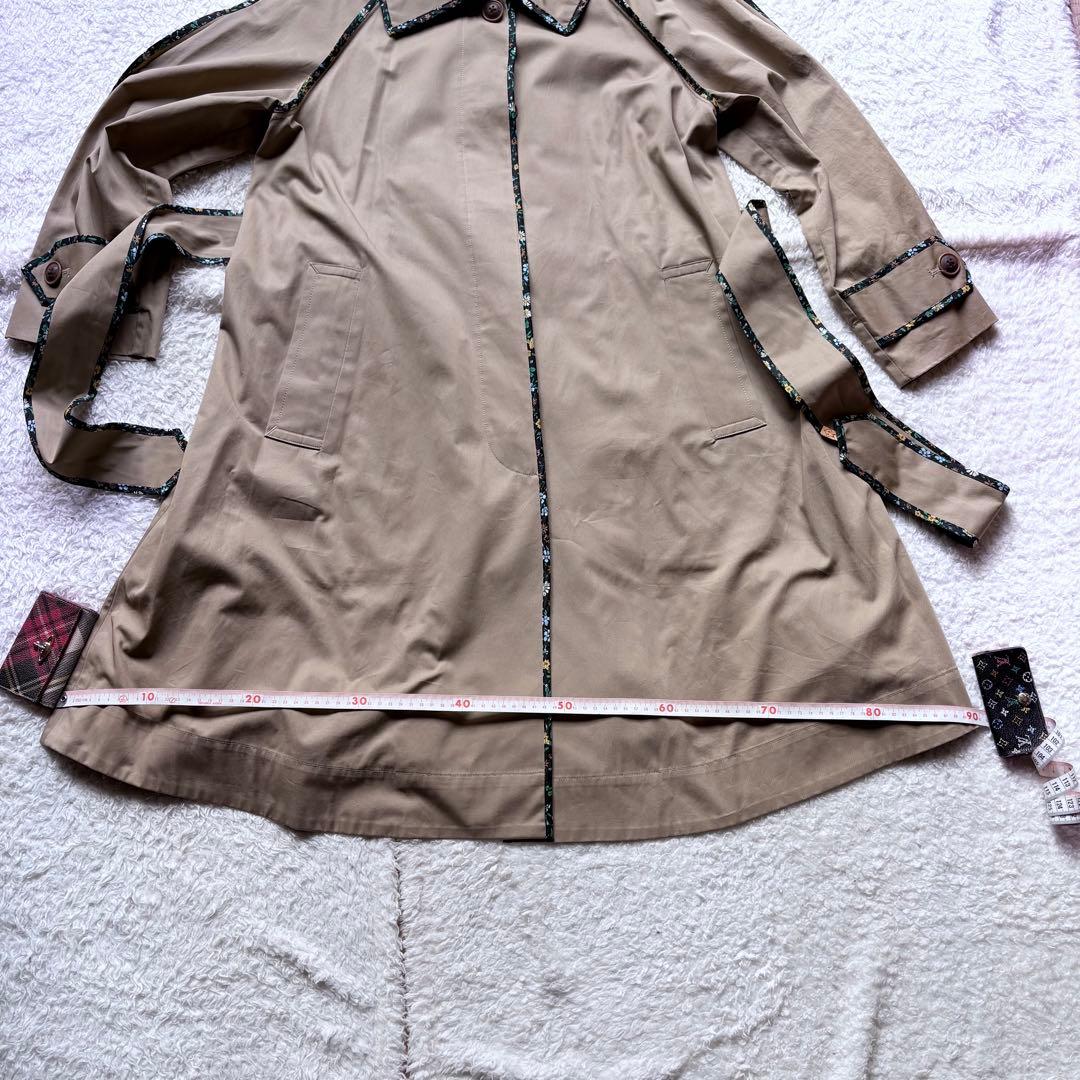 ヴィヴィアンウエストウッド Aライン トレンチコート ロングコート 花柄 紐付き