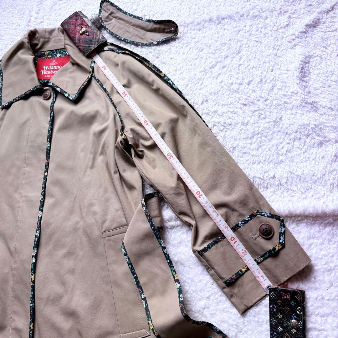 ヴィヴィアンウエストウッド Aライン トレンチコート ロングコート 花柄 紐付き