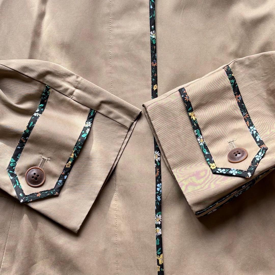 ヴィヴィアンウエストウッド Aライン トレンチコート ロングコート 花柄 紐付き