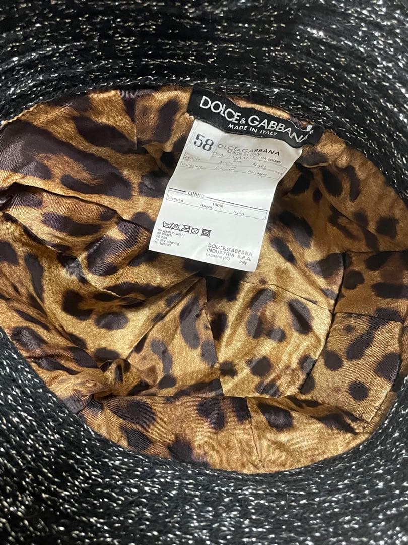 DOLCE&GABBANA ドルチェ&ガッバーナ ハット　ラメ　レオパード