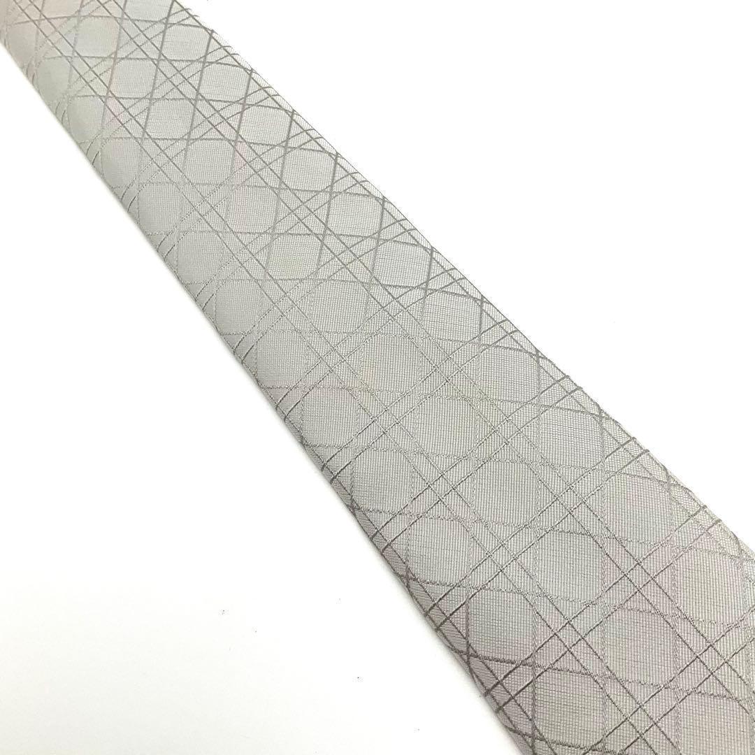 ディオール Dior ネクタイ グレー カナージュ グレー シルク