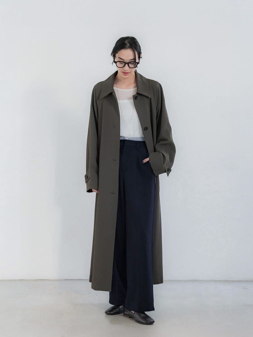 【週末限定】crewre ドレープステンカラーコートsize3