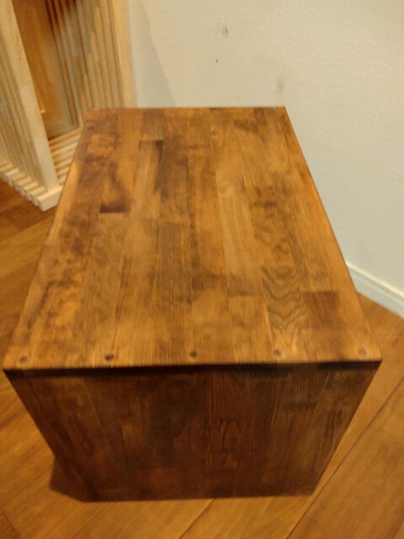 木製　ハンドメイド　オーダー　コの字　ラック　シェルフ　ワトコオイル　水槽台