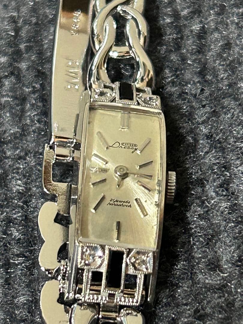 シチズンDrcssy手巻き時計 D40018シルバーK14WGケース