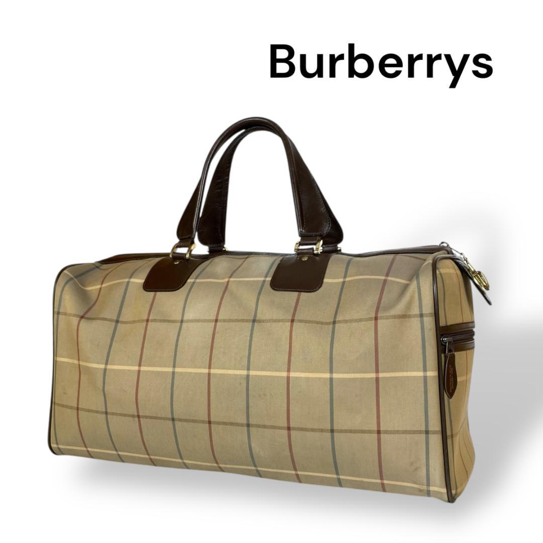 美品 バーバリーズ Burberrys ボストンバッグ 旅行カバン 大容量