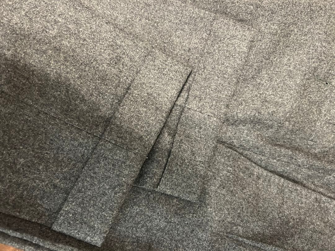 ベルナールザンス　ウールフランネル　スラックス　サイドアジャスター　グレー