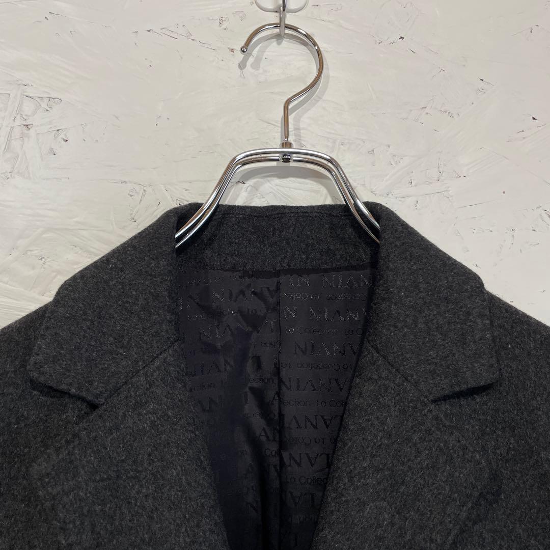 高級 日本製　カシミヤ100%【LANVIN】チェスターコート　グレー　38