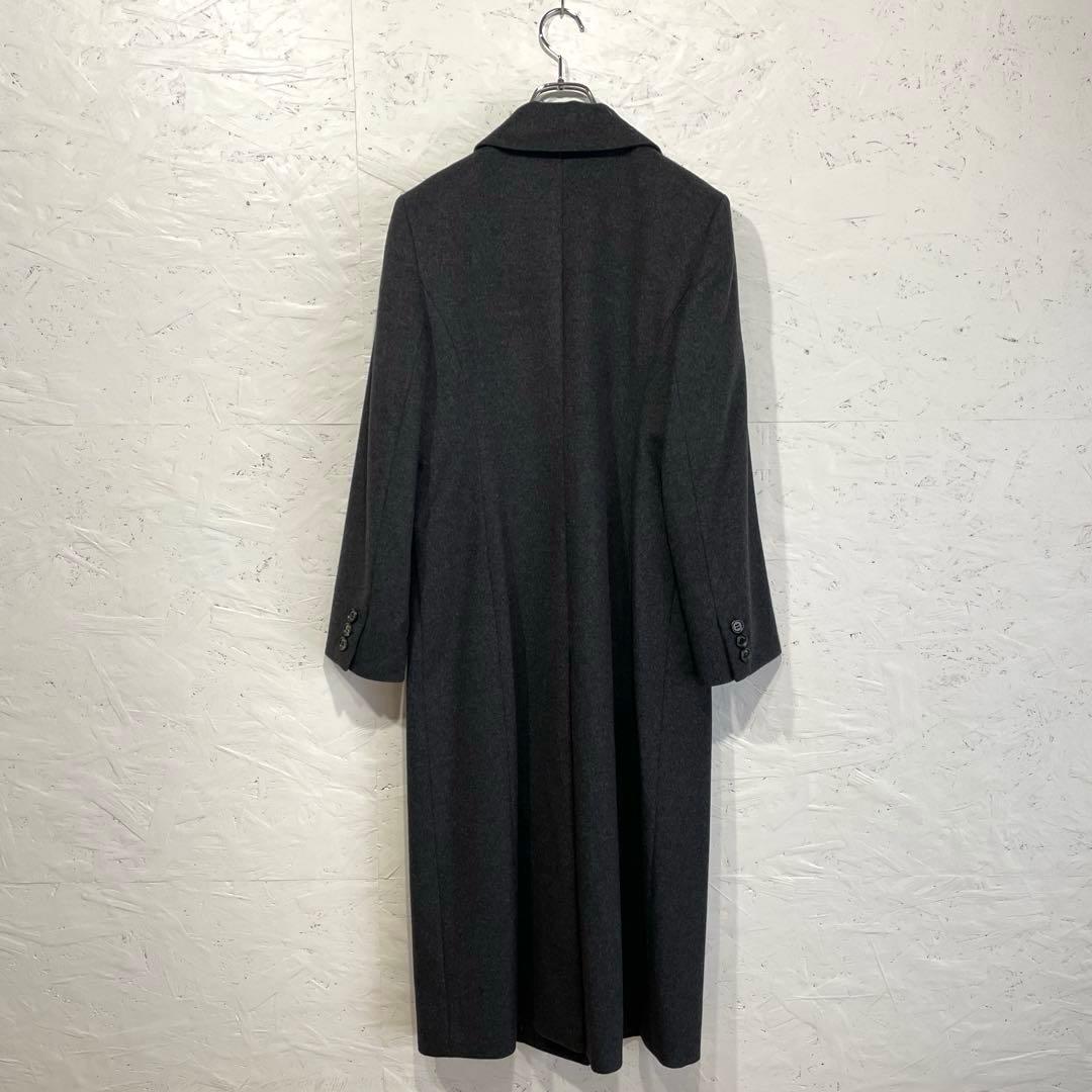 高級 日本製　カシミヤ100%【LANVIN】チェスターコート　グレー　38