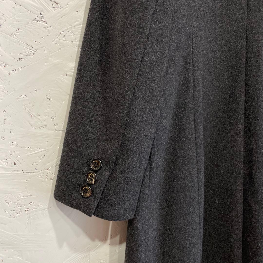 高級 日本製　カシミヤ100%【LANVIN】チェスターコート　グレー　38