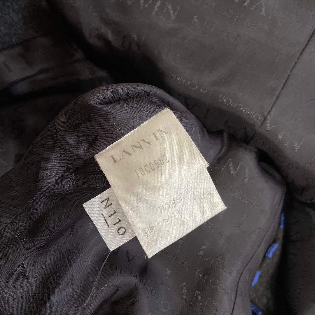 高級 日本製　カシミヤ100%【LANVIN】チェスターコート　グレー　38