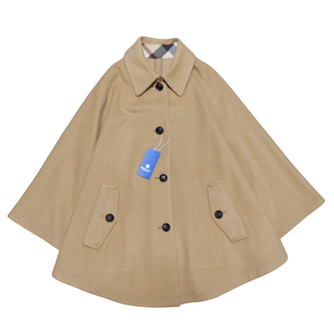 新品未使用　ブルーレーベルクレストブリッジ　ベージュ ウール混合 ポンチョ