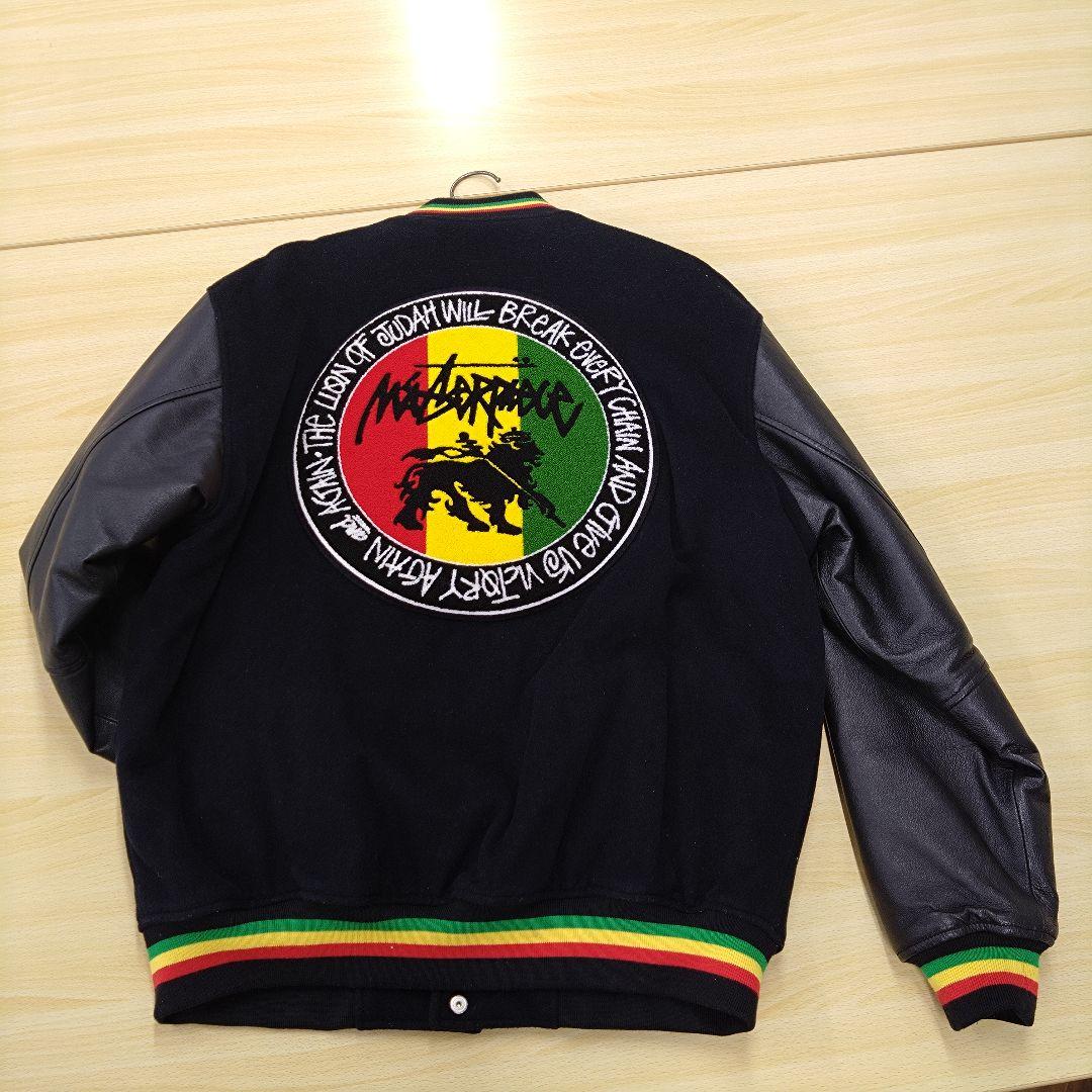 STUSSY スタジャン ブラック/レザー