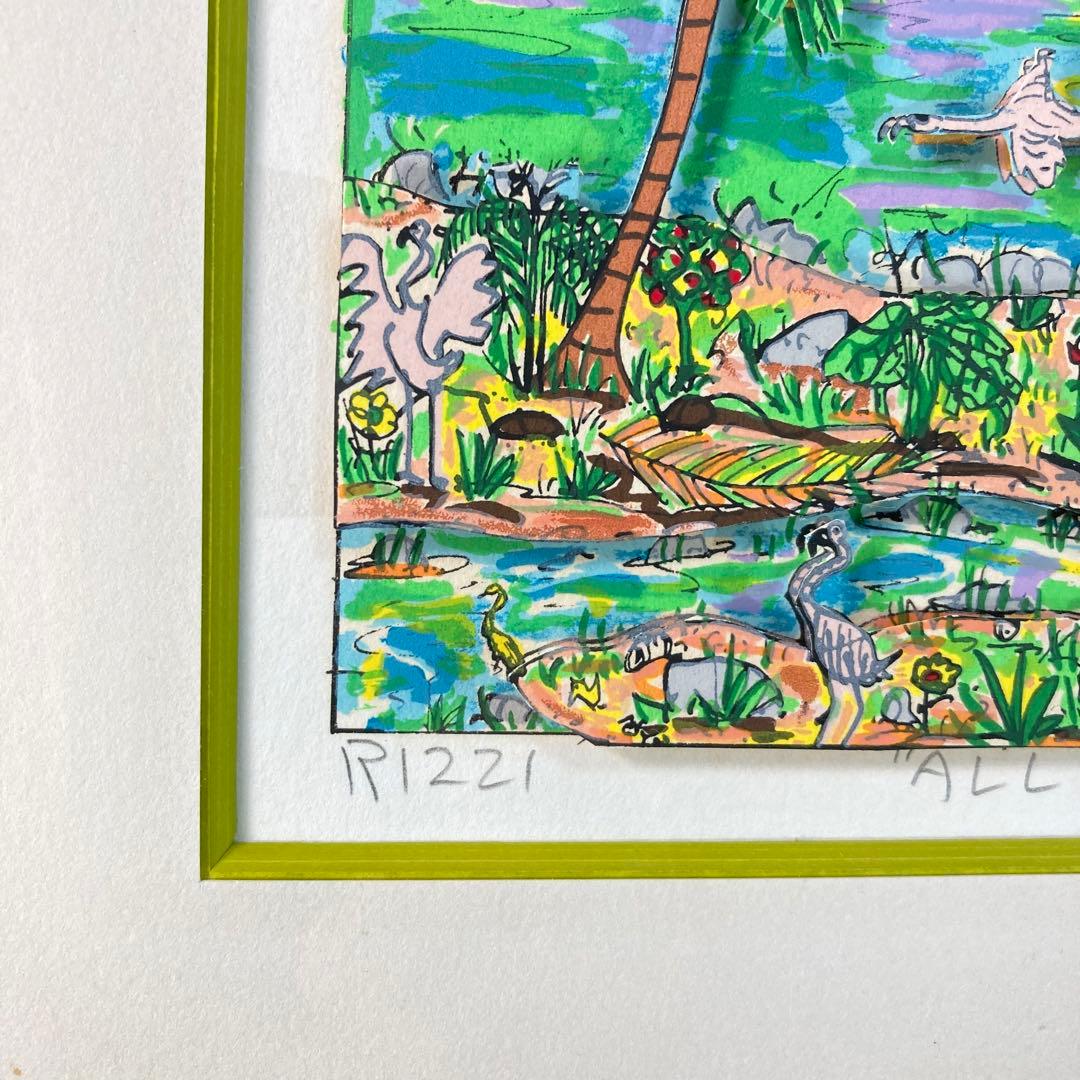 【真作保証】ジェームズ・リジィ3Dシルクスクリーン 直筆サイン 版画 アート