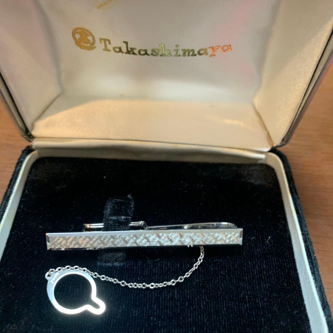 Takashimaya 編み込み模様 ネクタイピン　K 14WG