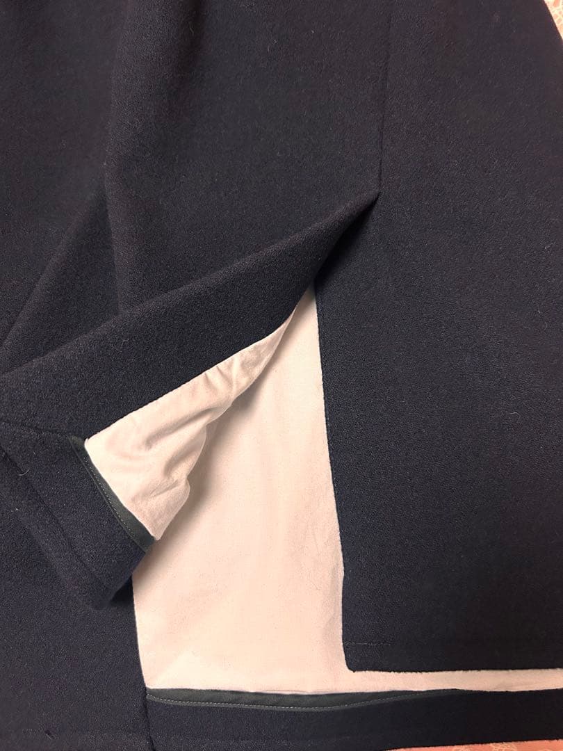 オーシバル×BEAMS　ネイビー フード付き シングルＰコート