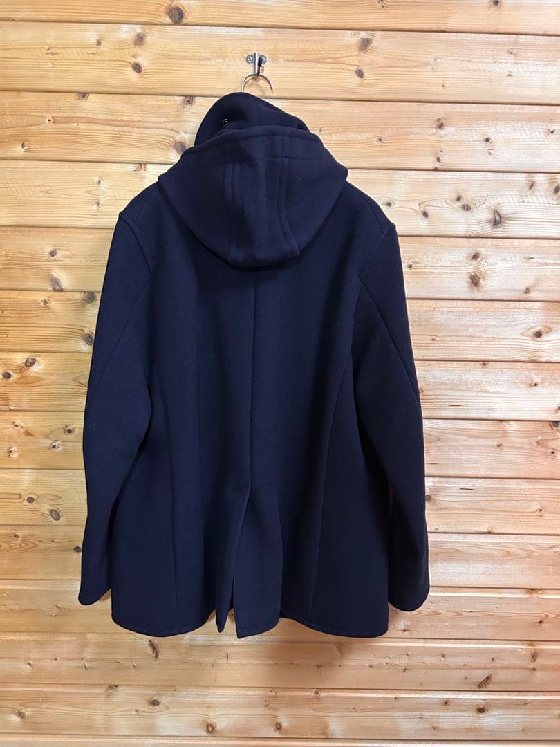 オーシバル×BEAMS　ネイビー フード付き シングルＰコート