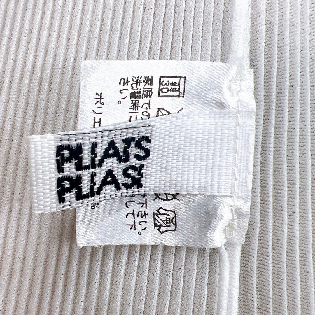 美品✨プリーツプリーズ 半袖カットソー ポロシャツ 白 サイズ03