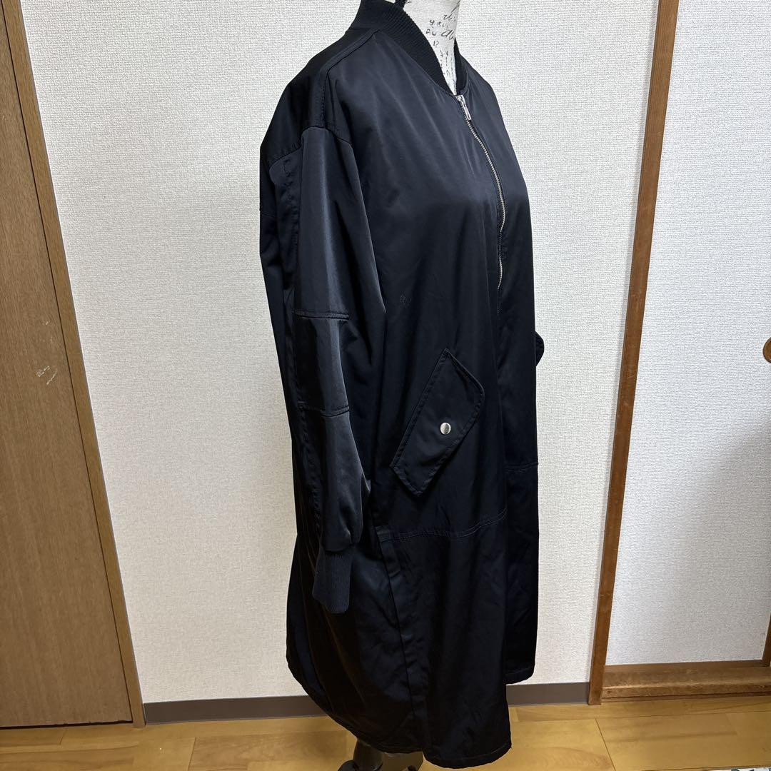 【人気】ダブルスタンダードクロージング　MA-1 ロングコート　ブラック