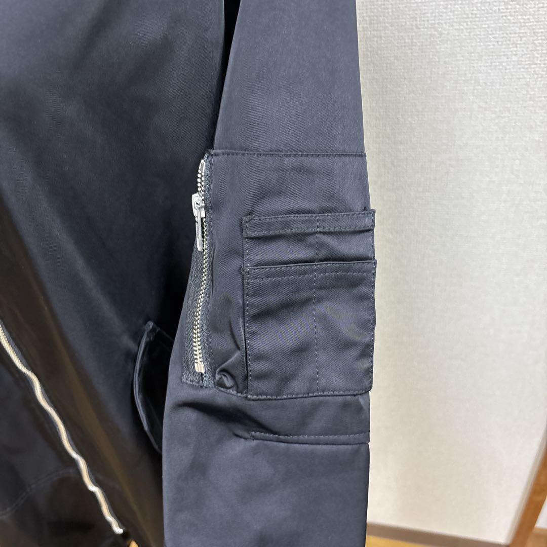 【人気】ダブルスタンダードクロージング　MA-1 ロングコート　ブラック