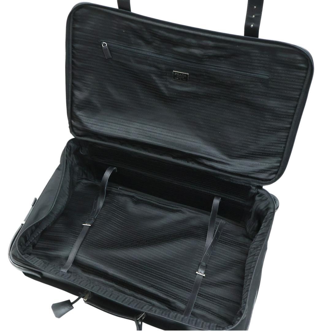 美品 PRADA プラダ キャリーバッグ ボストンバッグ 2way 3角ロゴ 黒