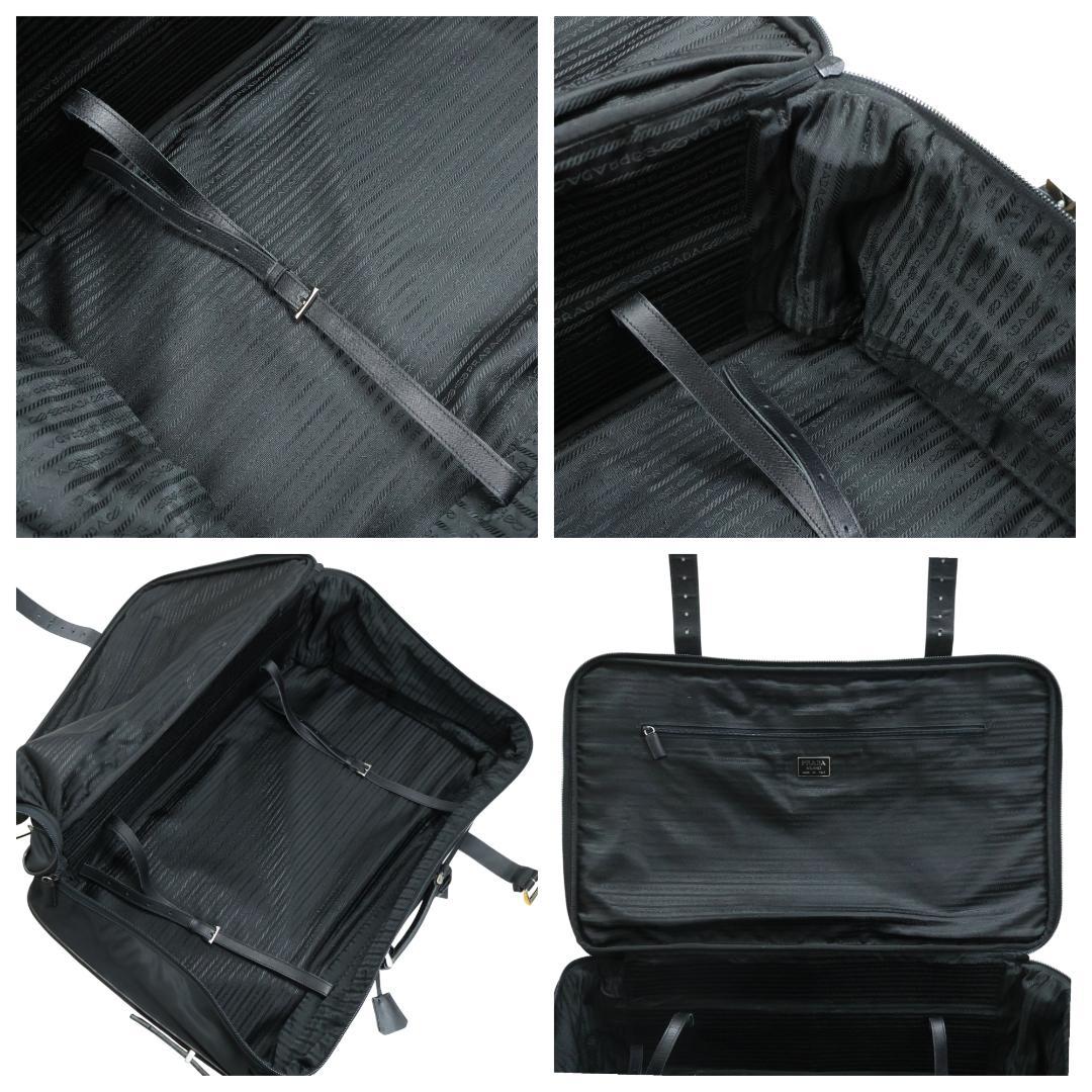 美品 PRADA プラダ キャリーバッグ ボストンバッグ 2way 3角ロゴ 黒