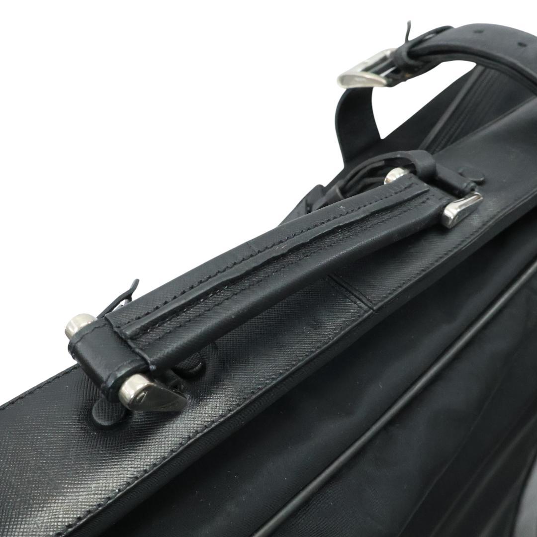 美品 PRADA プラダ キャリーバッグ ボストンバッグ 2way 3角ロゴ 黒