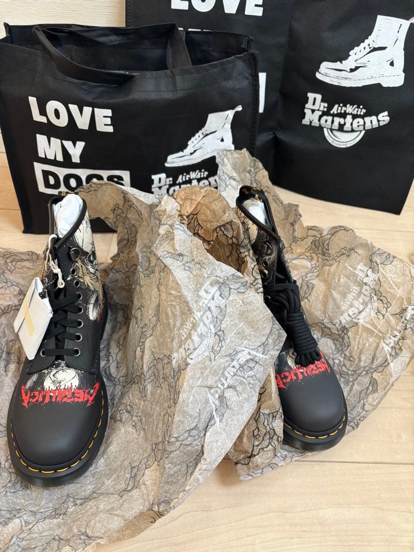 Dr.Martens 1460 llica Skull UK8 8ホール