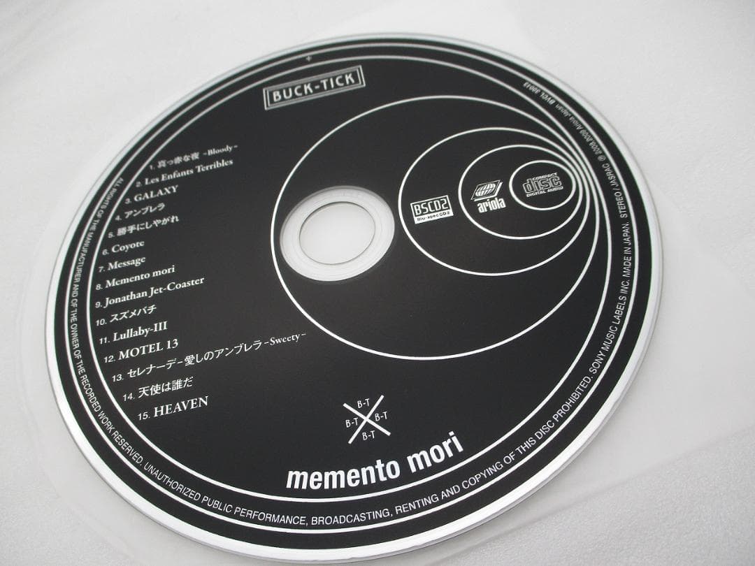 CD BUCK-TICK / memento mori 紙ジャケット仕様 帯付き