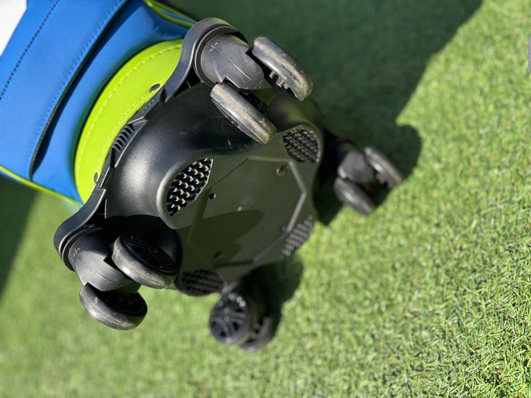 キャスター付　ゴルフバッグ　キャディバッグ　新品　グリーン　ブルー　KING