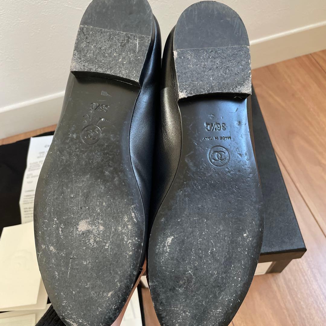 【美品】CHANEL バレエシューズ ブラック 36.5