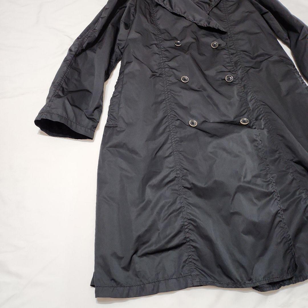 ム*カ様 b6 良品 HaaT/イッセイミヤケ ロング トレンチコート 黒/3