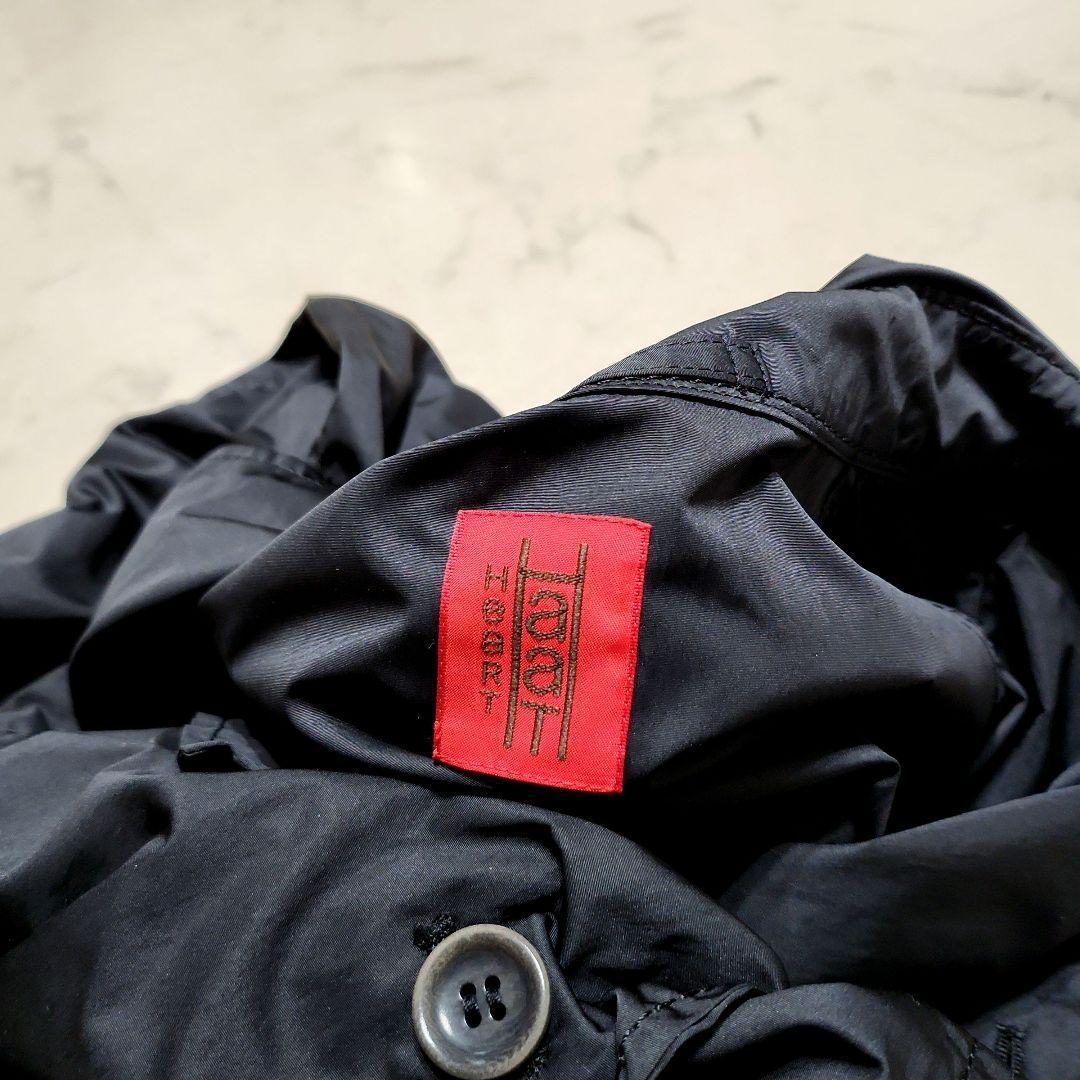 ム*カ様 b6 良品 HaaT/イッセイミヤケ ロング トレンチコート 黒/3