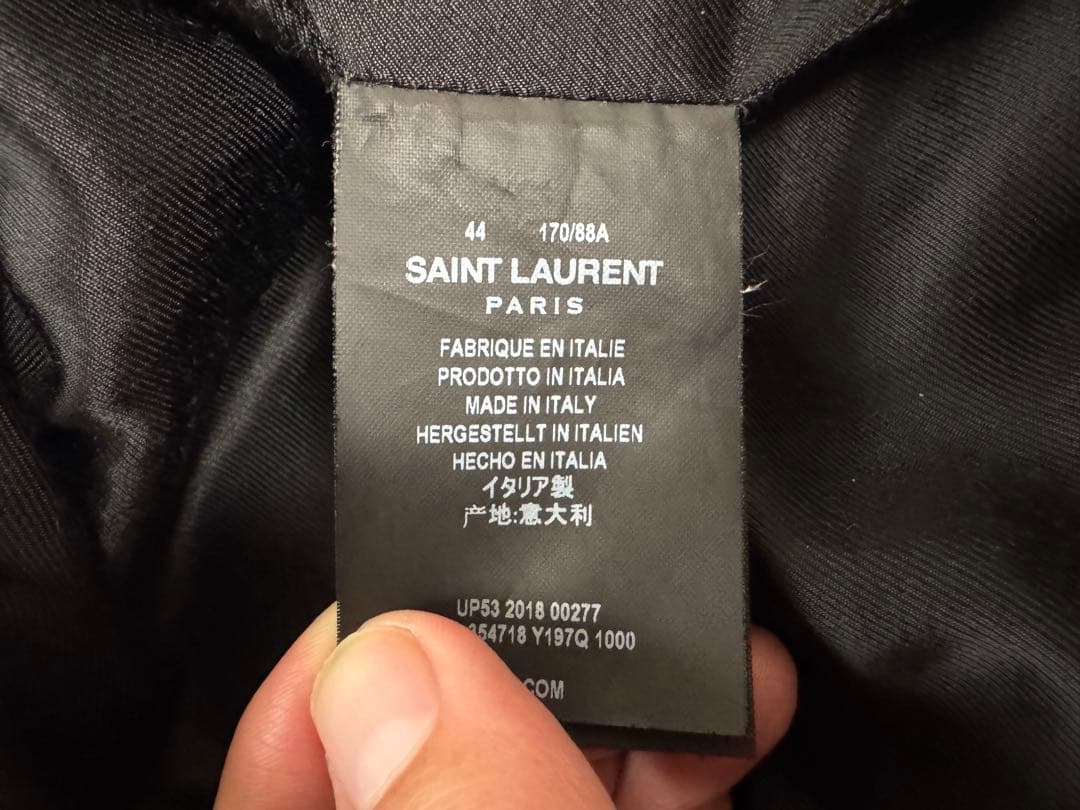 SAINT LAURENT テディジャケット オールブラック 44 サンローラン