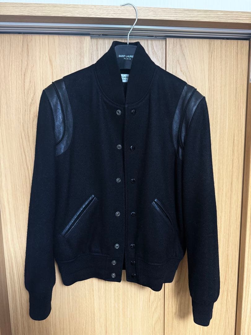 SAINT LAURENT テディジャケット オールブラック 44 サンローラン