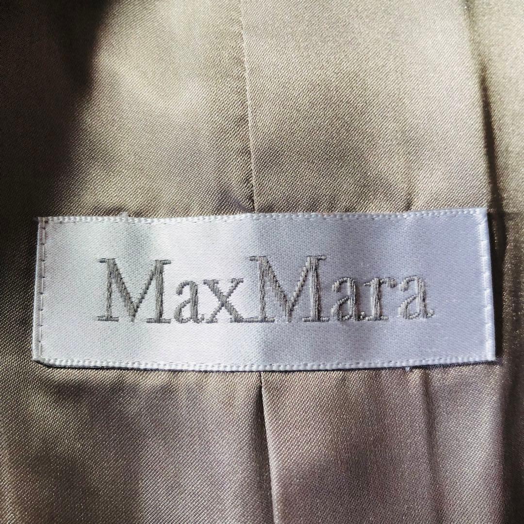 美品✨マックスマーラ ベルテッドコート マキシ丈 アルパカ 女優襟 グレー 40