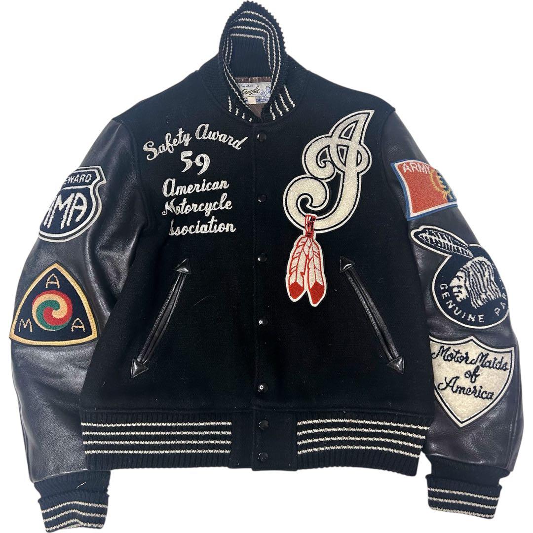 WHITESVILLE スタジャン インディアンモーターサイクル フルデコ