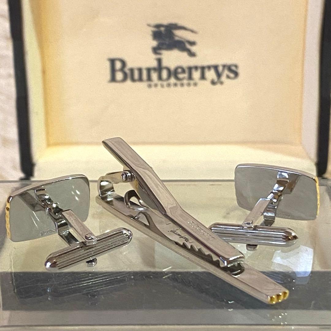 ✨️極美品✨️Burberrys バーバリーズ ヴィンテージカフス&タイバーセット