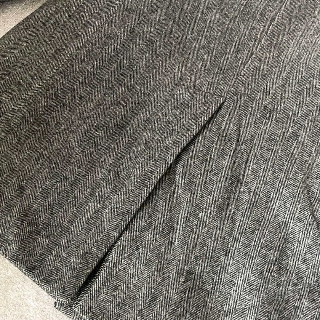 JOSEPH HOMME ヘリンボーン　ロングコート　比翼　カシミヤ混　52