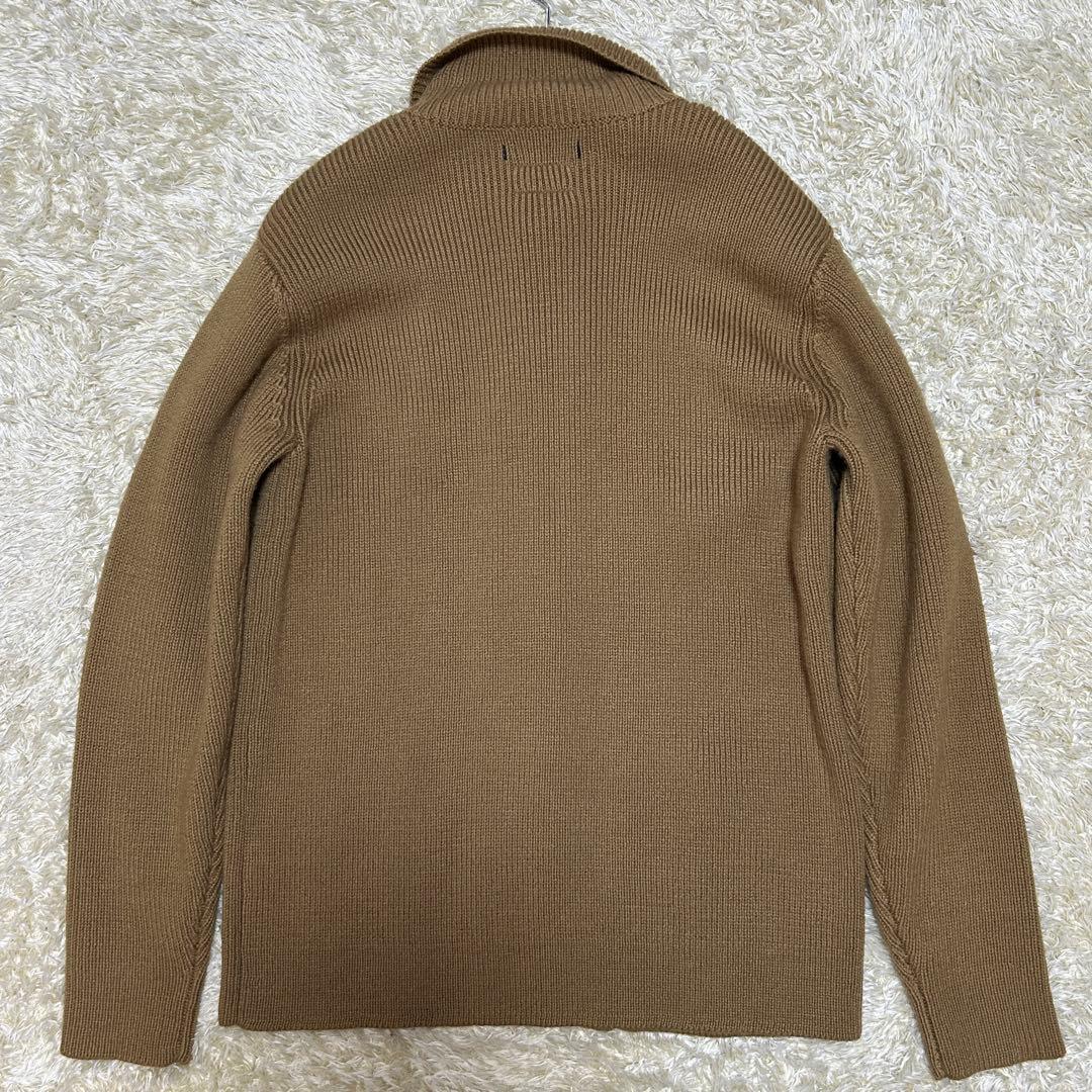【極美品L ウール100%】ポールスミス　ニットジャケット　ローゲージ　キャメル